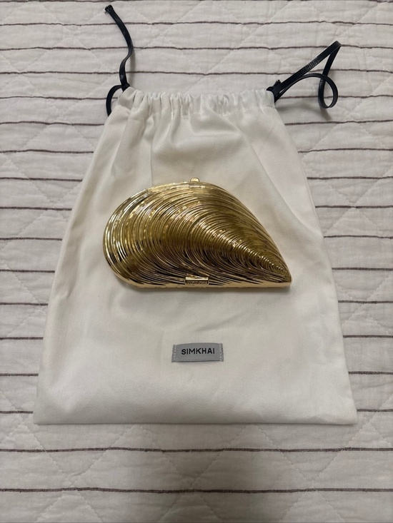 Simkhai Handbags - SIMKHAI Mini Bridget Oyster Shell Clutch